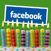 Candles, courtesy of Shutterstock. Facebook logo creative commons