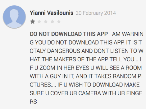 Talking Angela review from the Google Play Store