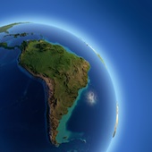 Brazil on the globe, image courtesy of Shutterstock