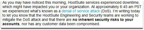 Email from Hootsuite