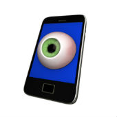 Eyeball phone, courtesy of Shutterstock