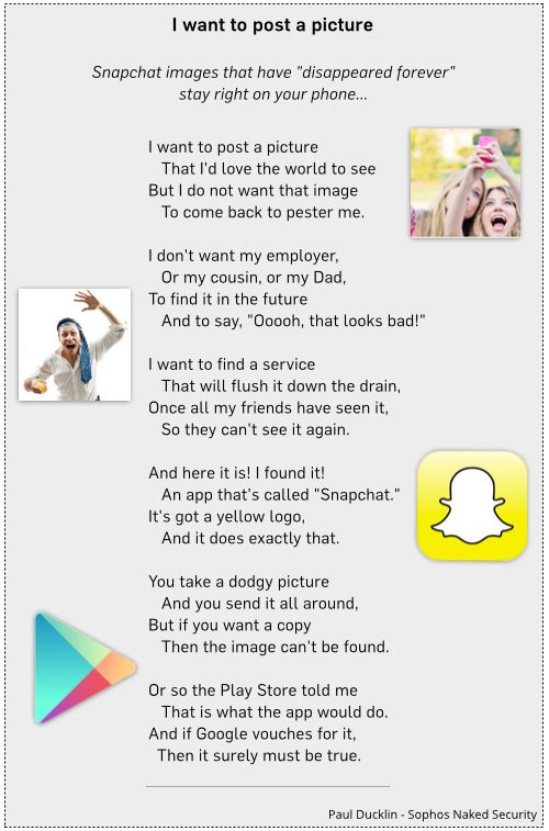 Click to read: "Snapchat images that have disappeared forever stay right on your phone..."