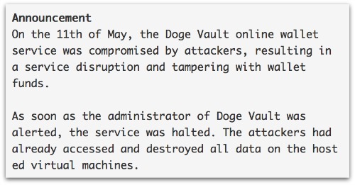 Dogecoin statement