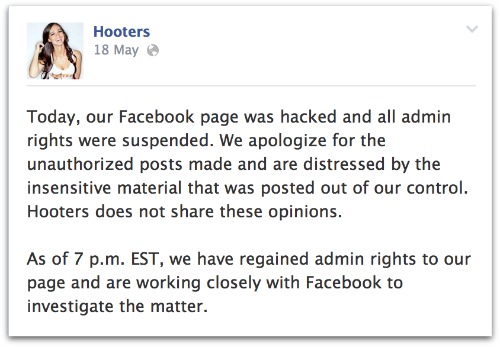 Hooters statement