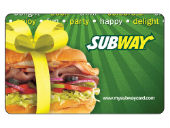 Subway gift card CC