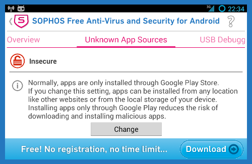 Click to get Sophos Anti-Virus for Android...
