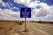Mobile phone area, Australian outback, courtesy of Shutterstock