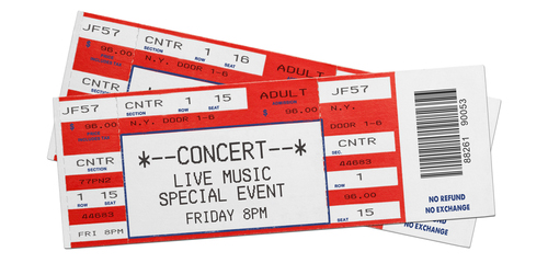 Tickets. Image courtesy of Shutterstock