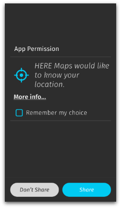 Firefox OS app permissions - geolocation prompt