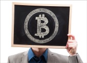 Bitcoin board. Image courtesy of Shutterstock