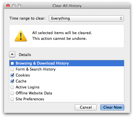 Firefox - history