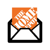 Home Depot logo and email icon