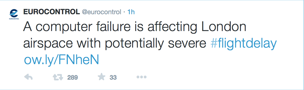 Eurocontrol Tweet