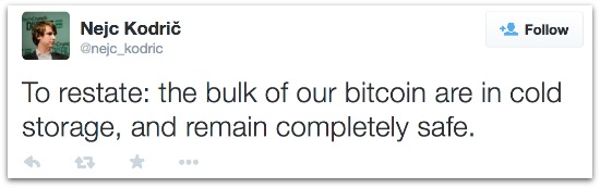 Bitstamp CEO tweet