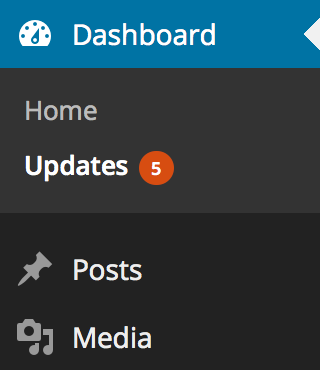 Dashboard > Updates