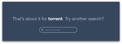 Search for Torrent on Tumblr