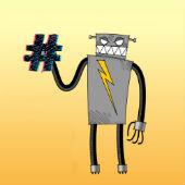 Image of bad Twitter robot courtesy of Shutterstock