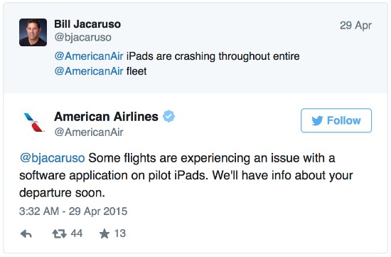 American Airlines tweet