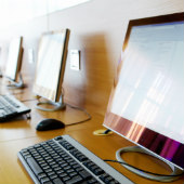School computers, image courtesy of Shutterstock