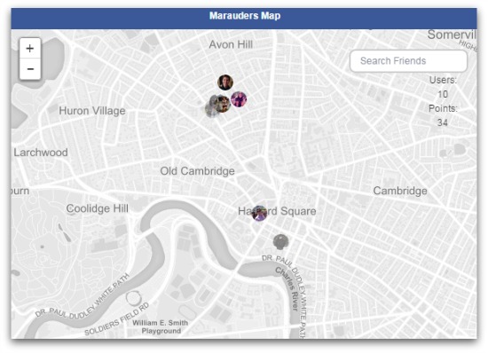 Creepy tool Marauders Map uses Facebook to map your whereabouts