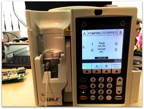 Plum A+ drug pump from Hospira, image courtesy of Billy Rios