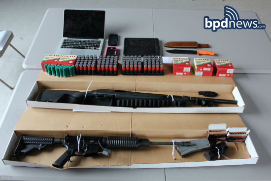 Boston police photo of weapons