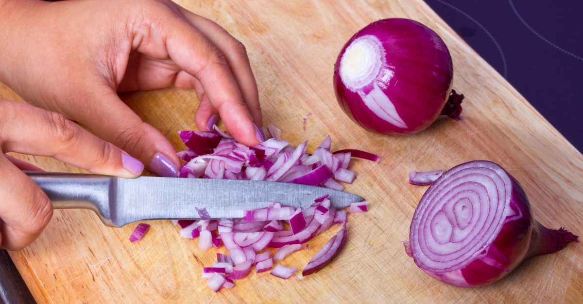 Chopped onion. Image courtesy of Shutterstock.