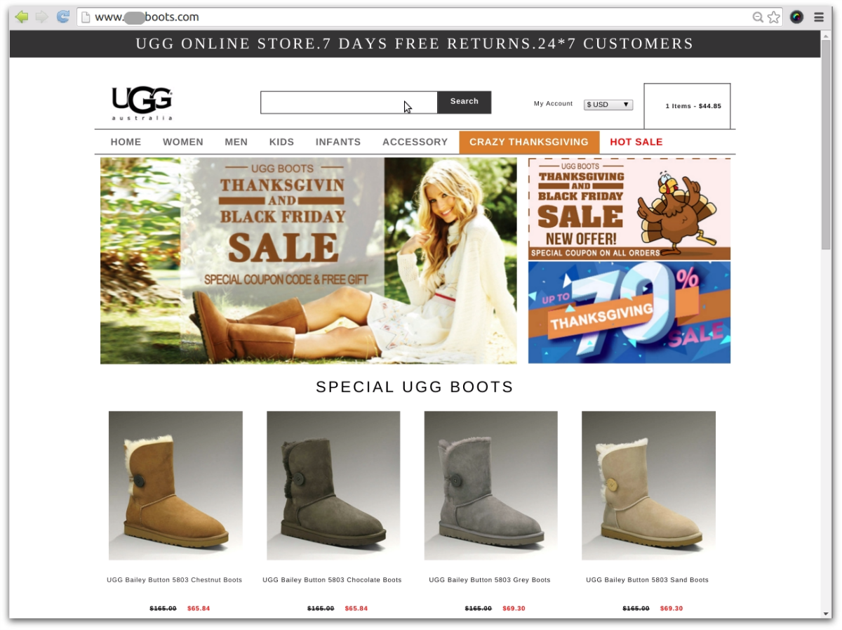 ugg scam website