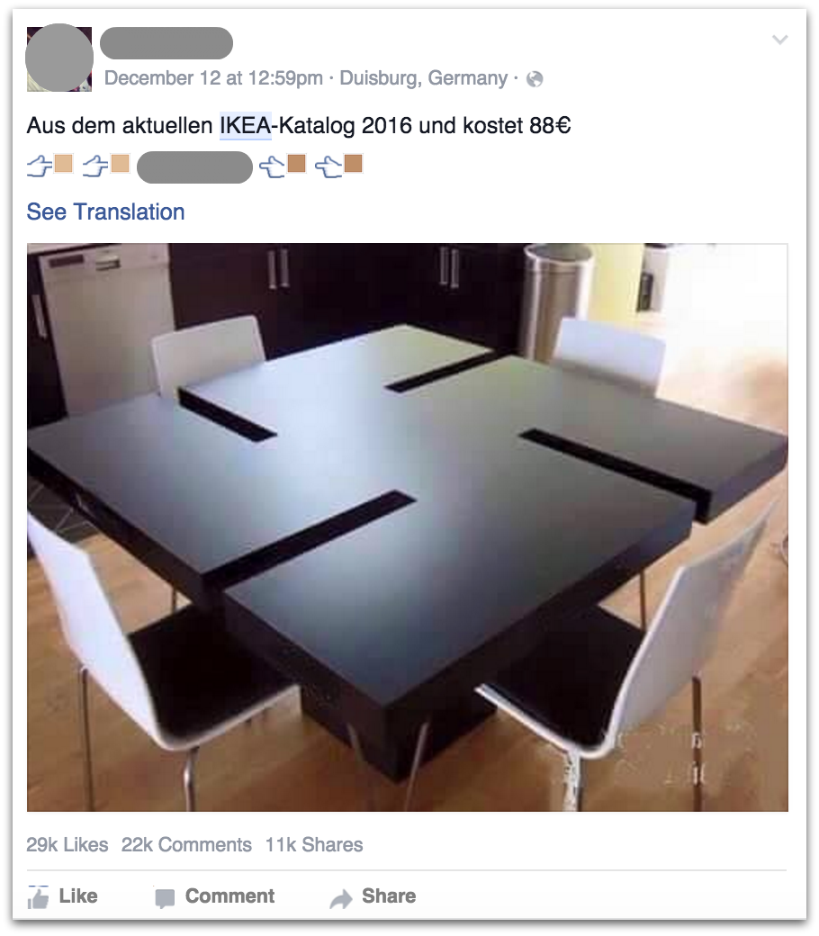 IKEA facebook hoax