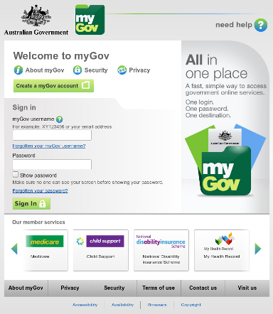 Australia MyGov Phish site